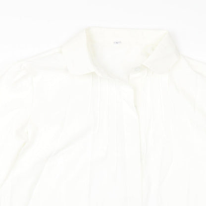 Preworn Womens Ivory   Tunic Button-Up Size L