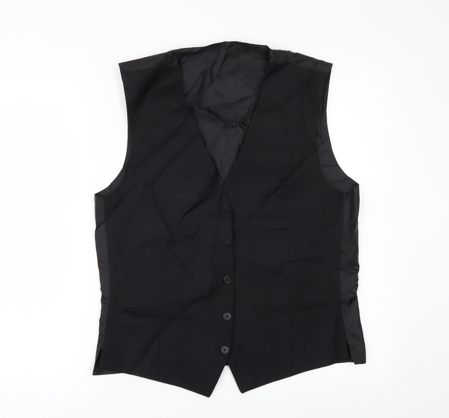 Preworn Mens Blue Check  Jacket Suit Waistcoat Size 36