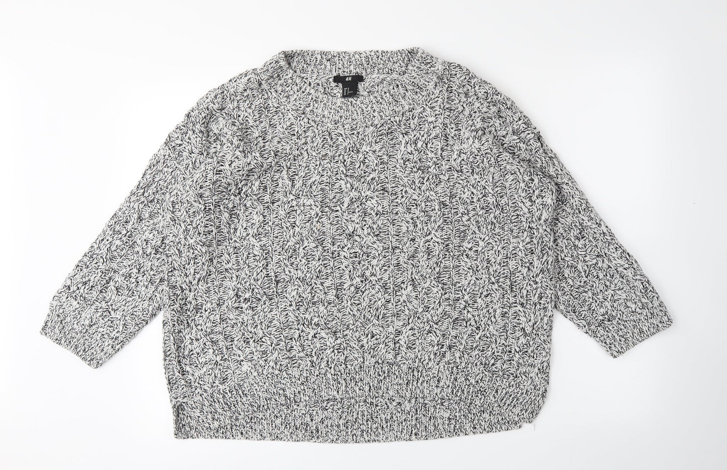 H&M Womens Grey   Pullover Jumper Size M