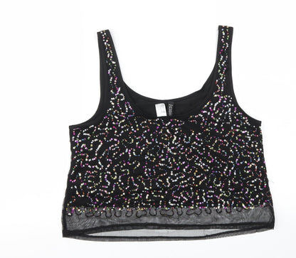 H&M Womens Black   Basic T-Shirt Size 10