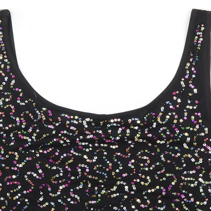 H&M Womens Black   Basic T-Shirt Size 10