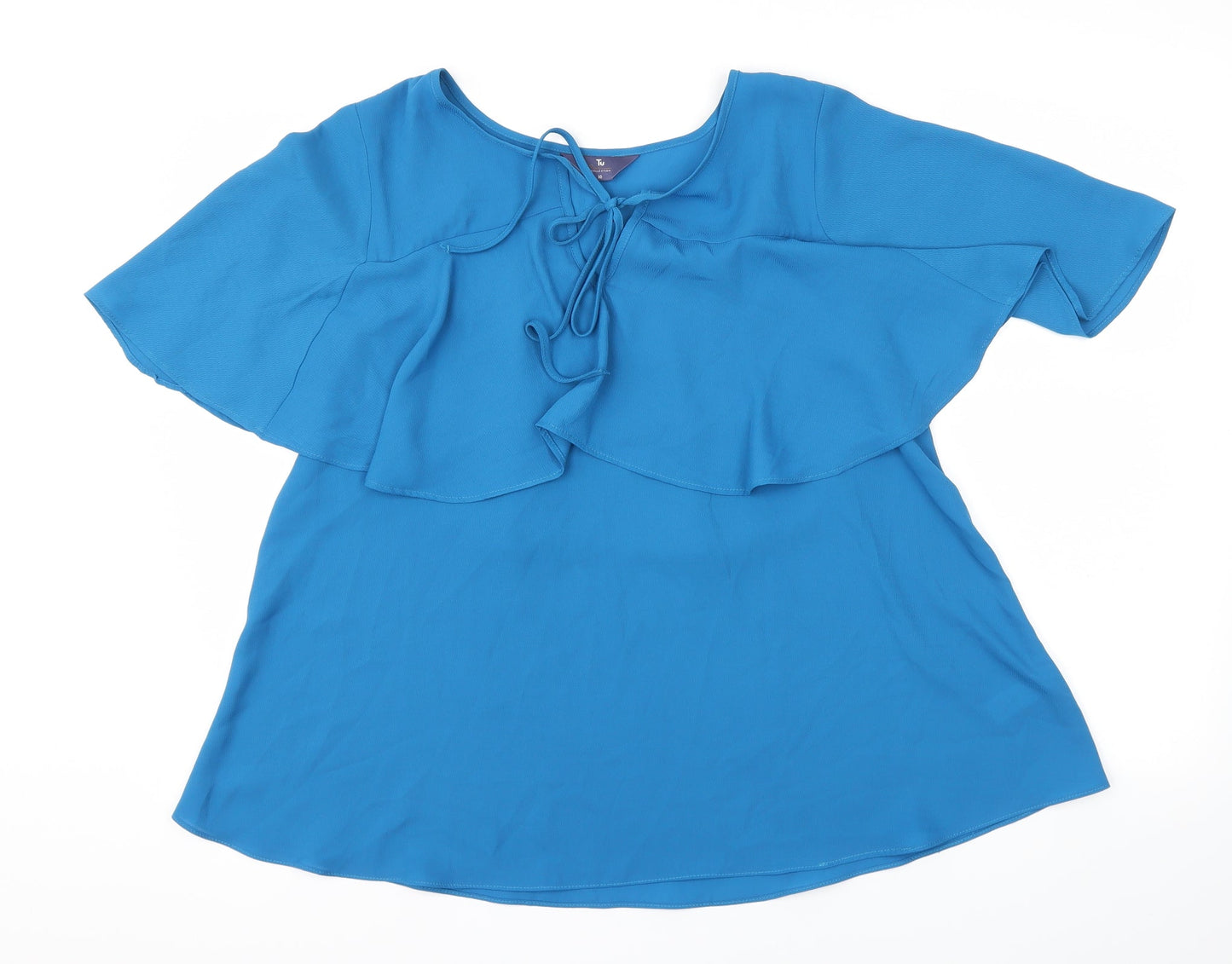 TU Womens Blue   Basic Blouse Size 10