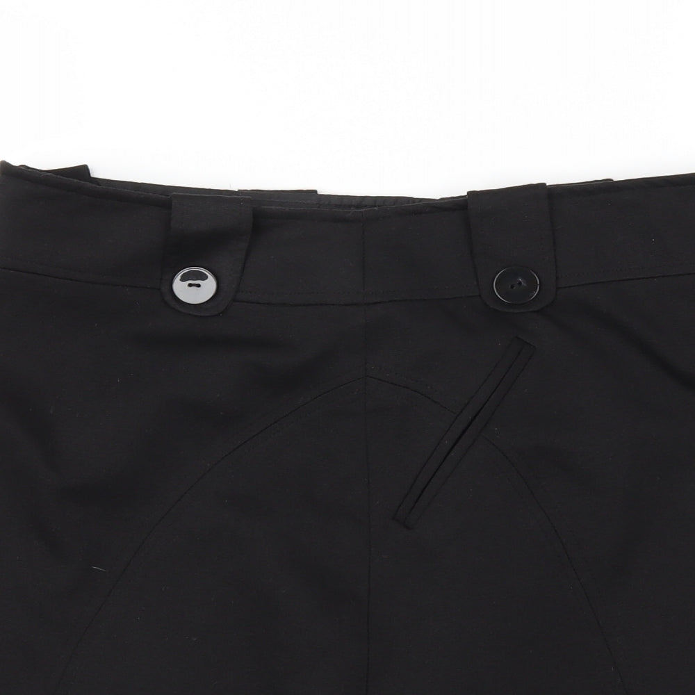 Wallis Womens Black   A-Line Skirt Size 12