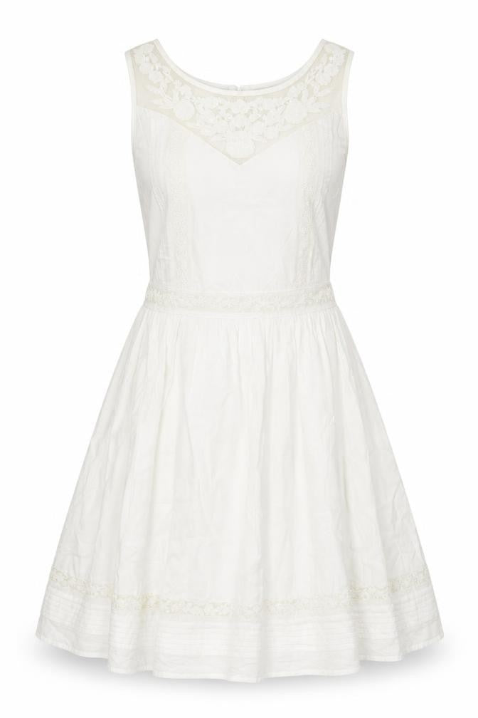 New Look Womens Ivory   Fit & Flare  Size 10