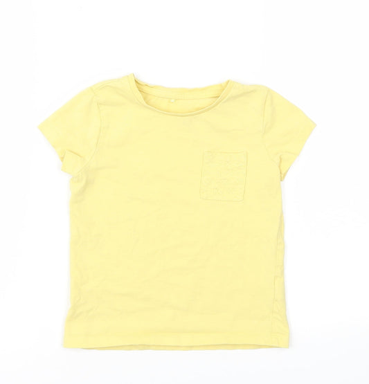 George Girls Yellow   Basic T-Shirt Size 2-3 Years