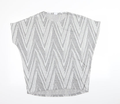 MITZY Womens Silver   Basic T-Shirt Size M