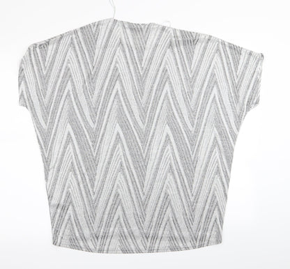 MITZY Womens Silver   Basic T-Shirt Size M