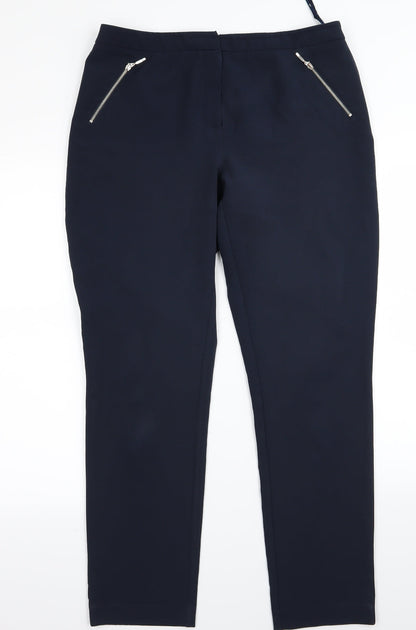 Preloved by very Womens Blue   Trousers  Size 12 L29 in - Front