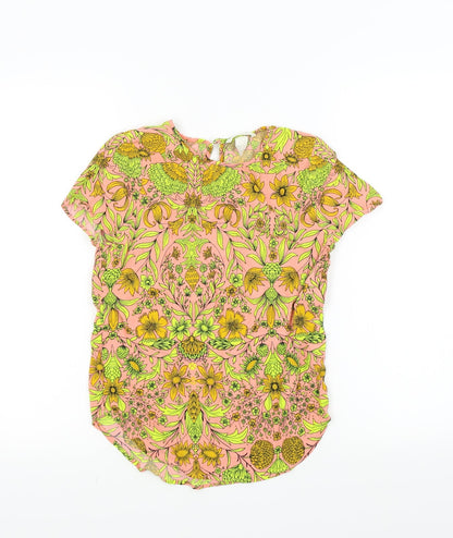 Preloved H&M Girls Multicoloured Floral  Basic Blouse Size 12 Years - Front