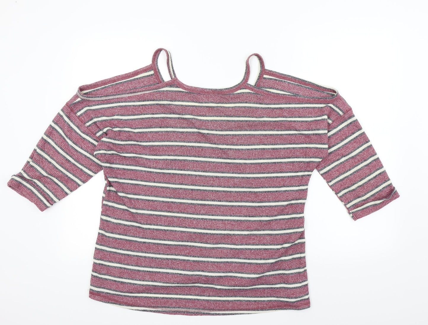 Cooperative Womens Pink Striped  Pullover Jumper Size M