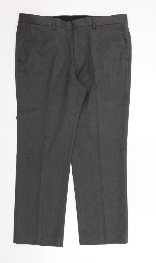 BURTONS  Mens Grey   Trousers  Size 38 in L28 in