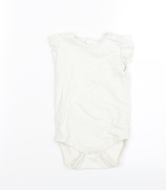 NEXT Girls White Polka Dot  Babygrow One-Piece Size 18-24 Months