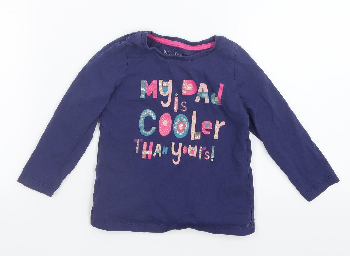 Nutmeg Girls Blue   Basic T-Shirt Size 2-3 Years