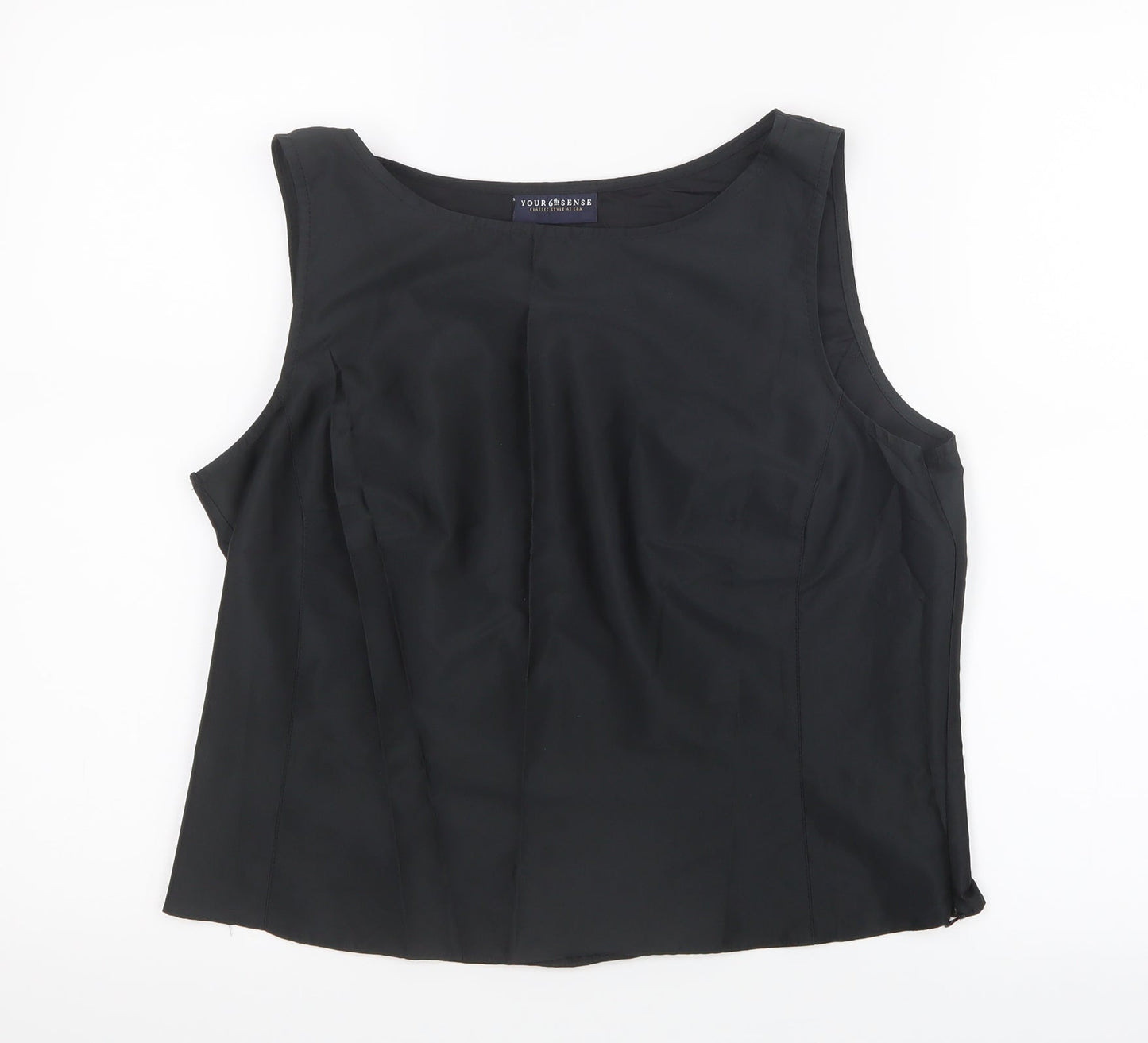 Your 6th Sense Womens Black   Basic Blouse Size 14