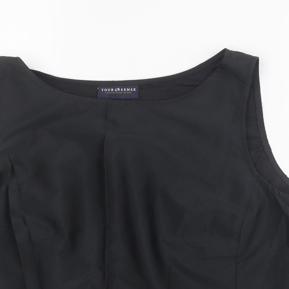 Your 6th Sense Womens Black   Basic Blouse Size 14