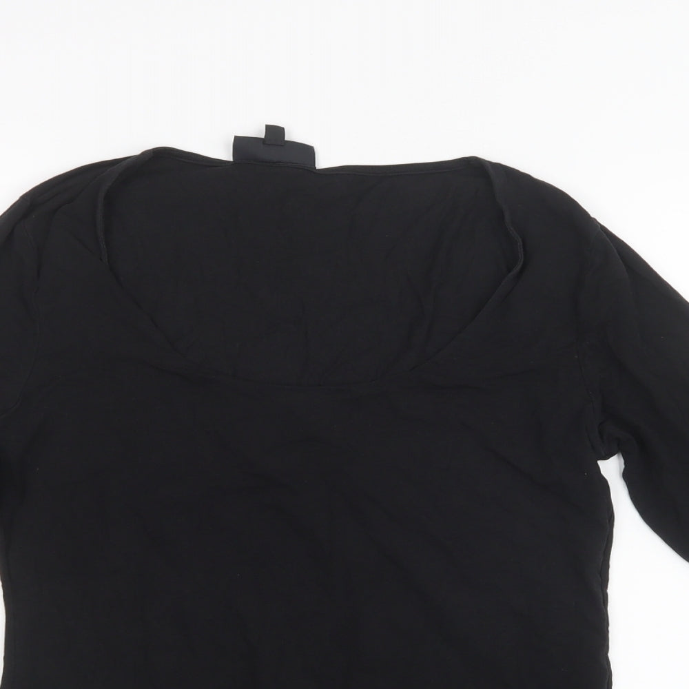 Warehouse Womens Black   Basic T-Shirt Size 14