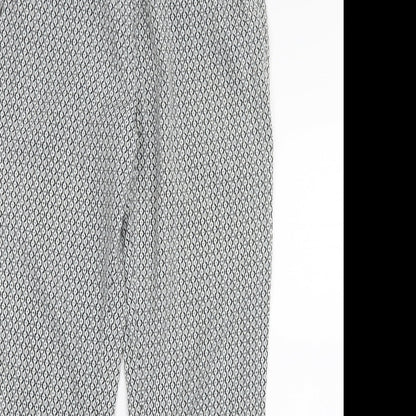 H&M Womens Black Geometric  Trousers  Size 8