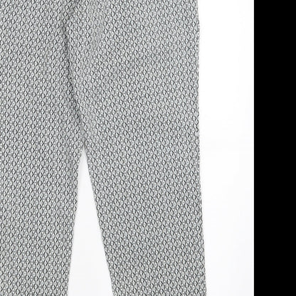 H&M Womens Black Geometric  Trousers  Size 8