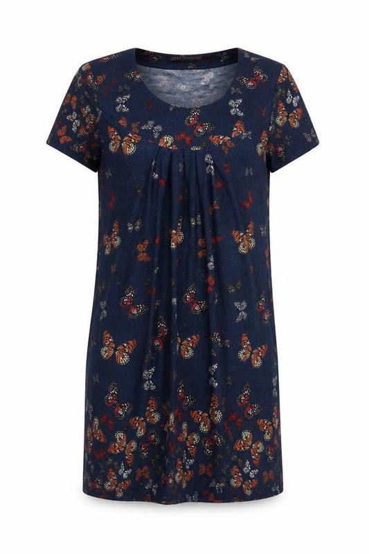 QED London Womens Blue   Jumper Dress  Size S  - butterflies