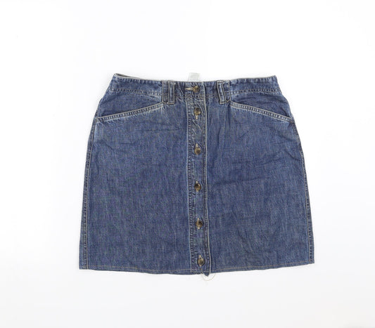 jones sport Womens Blue  Denim A-Line Skirt Size 8