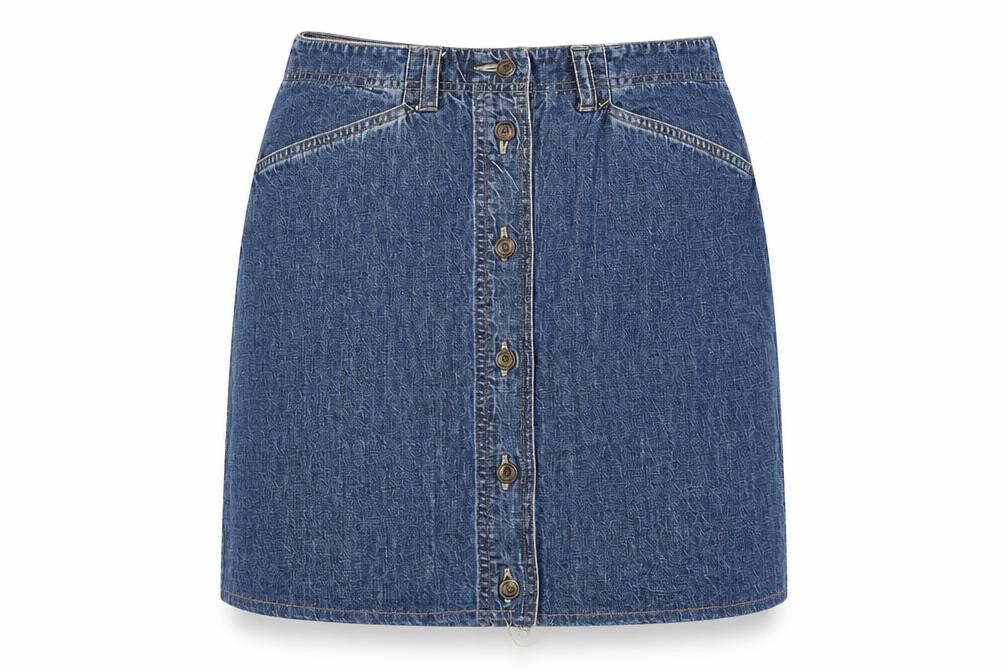 jones sport Womens Blue  Denim A-Line Skirt Size 8
