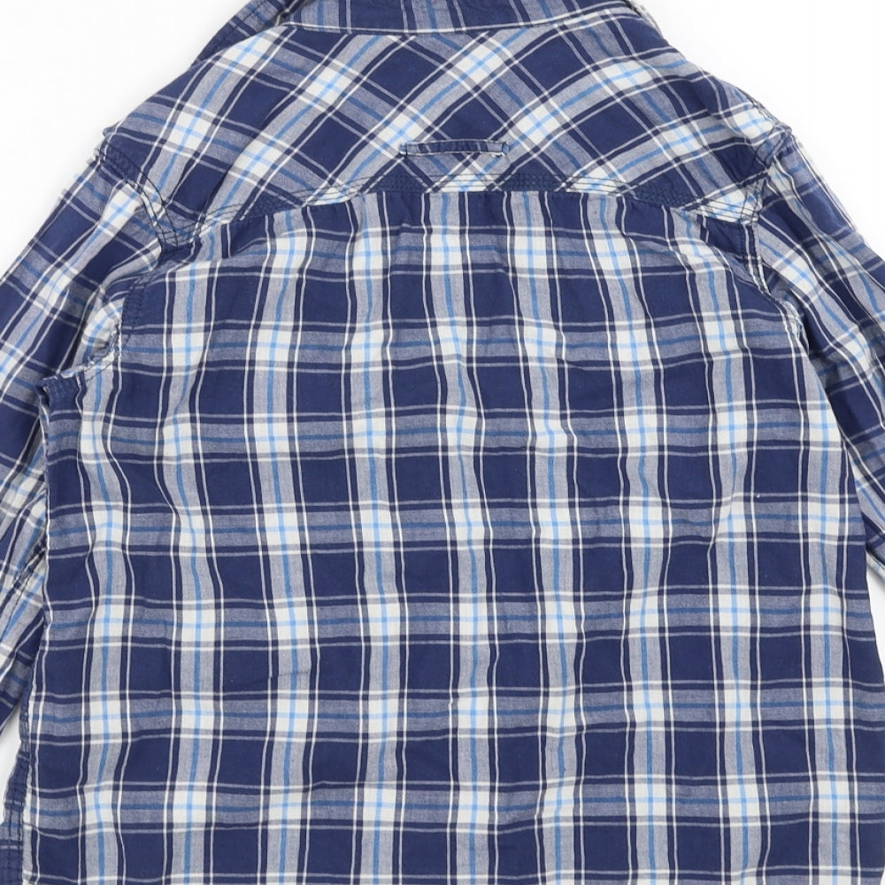 Primark Boys Blue Check  Basic Button-Up Size 9-10 Years