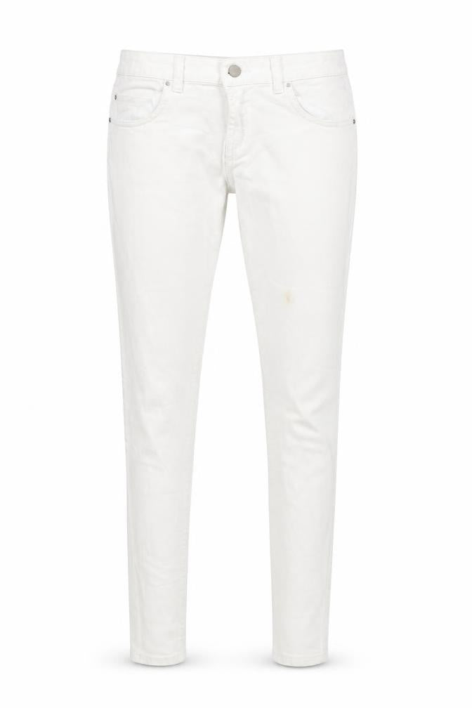 Denim & Co. Womens White  Denim Skinny Jeans Size 10 L30 in