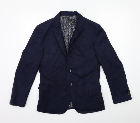 frenchie Mens Blue   Jacket Suit Jacket Size 36