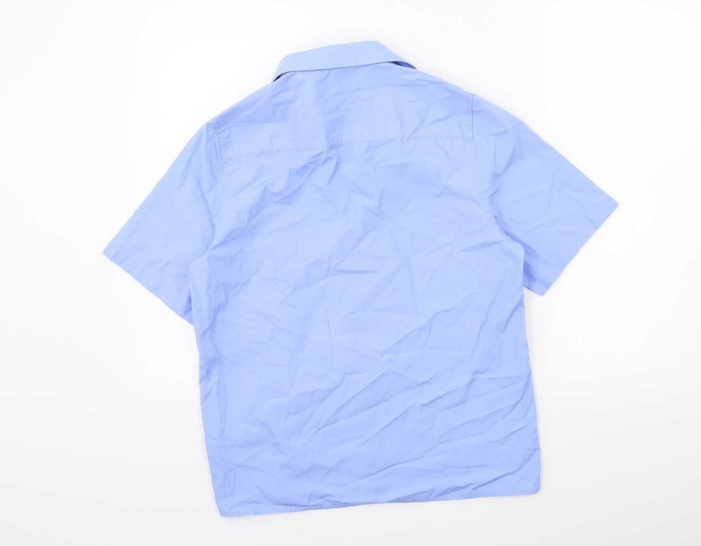 Marks and Spencer Boys Blue   Basic Button-Up Size 14 Years  - school