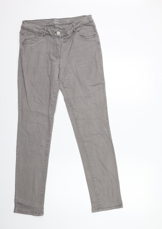 Preloved Gina Benotti Womens Grey  Denim Skinny Jeans Size 12 L31 in - Front