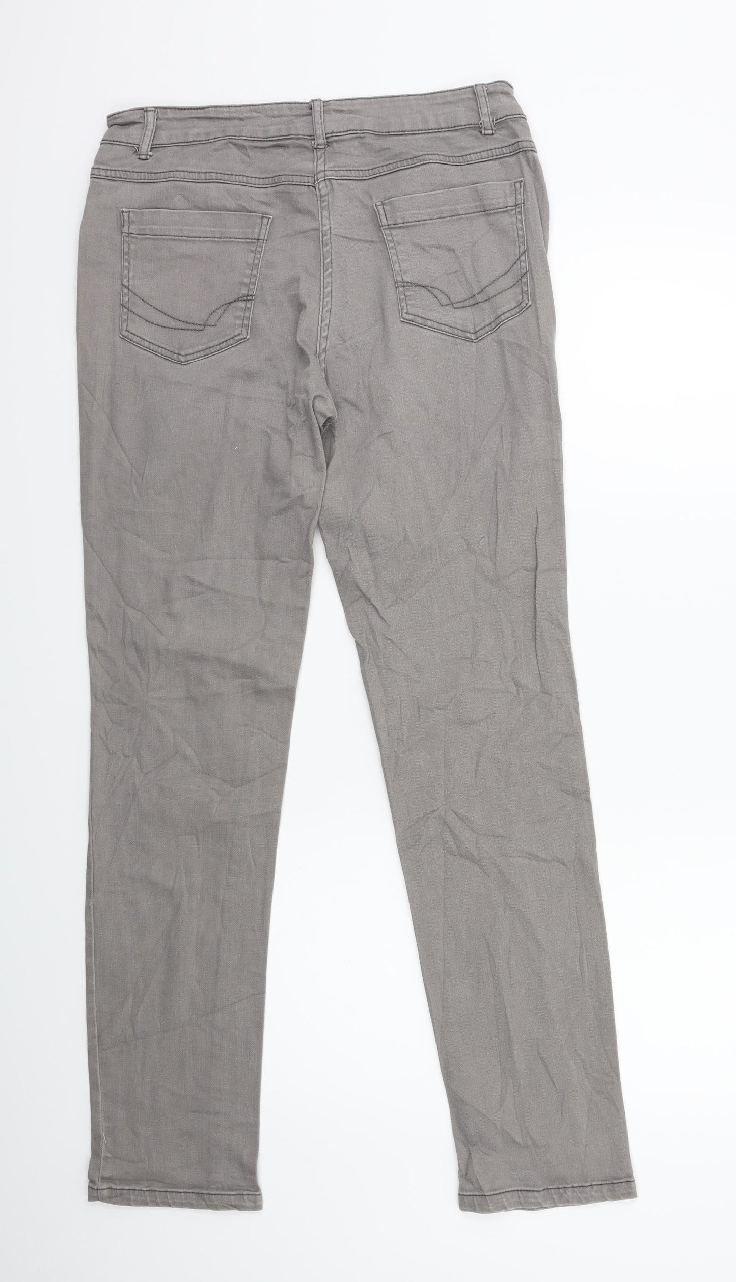 Gina Benotti Womens Grey  Denim Skinny Jeans Size 12 L31 in