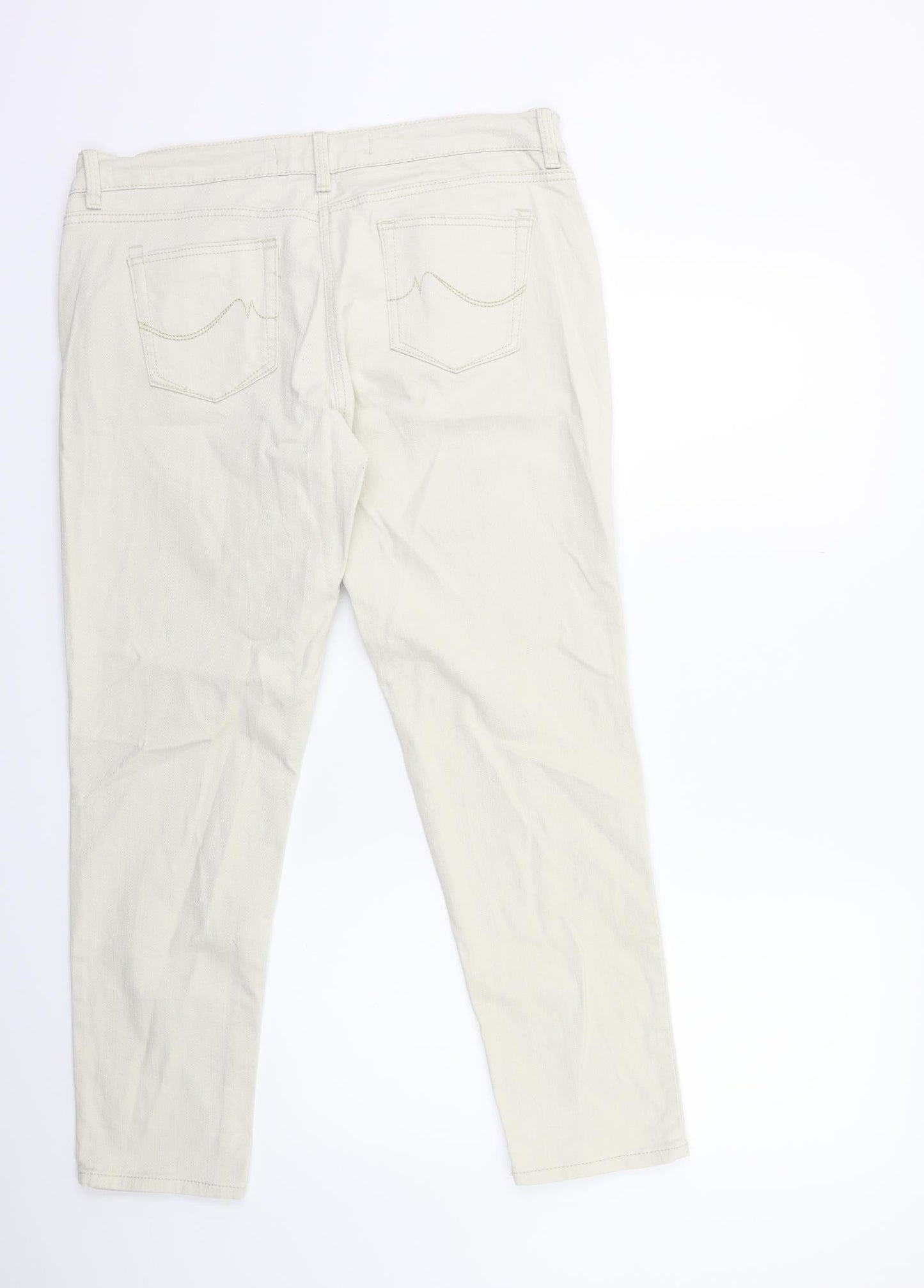 NEXT Womens Beige  Denim Skinny Jeans Size 12 L28 in