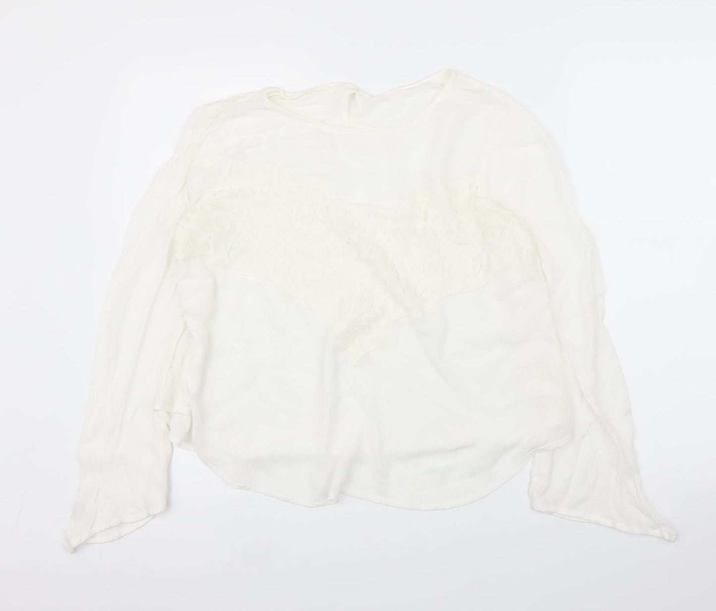 Preworn Womens White   Basic Blouse Size M