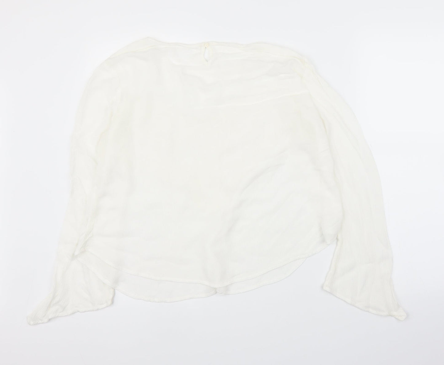 Preworn Womens White   Basic Blouse Size M