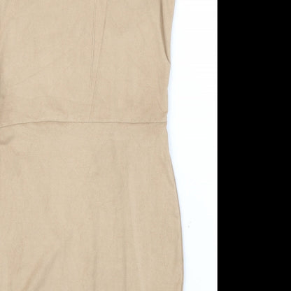 Boohoo Womens Beige   Sheath  Size 12