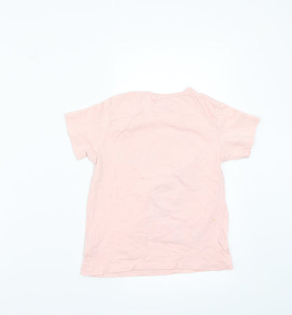 Preloved Pep&co Girls Pink   Basic T-Shirt Size 7 Years - Back