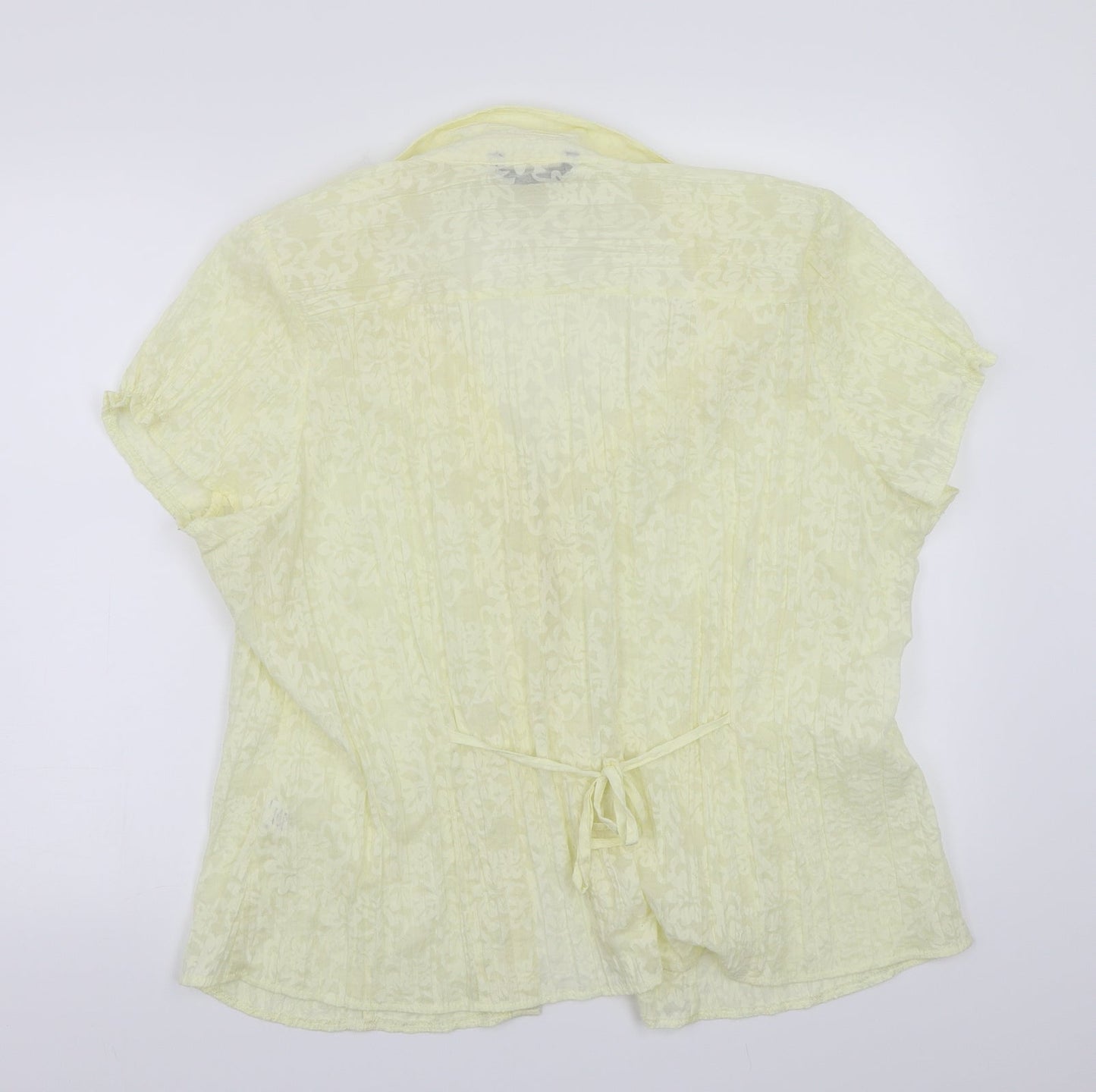 BM Womens Yellow   Basic Button-Up Size 22
