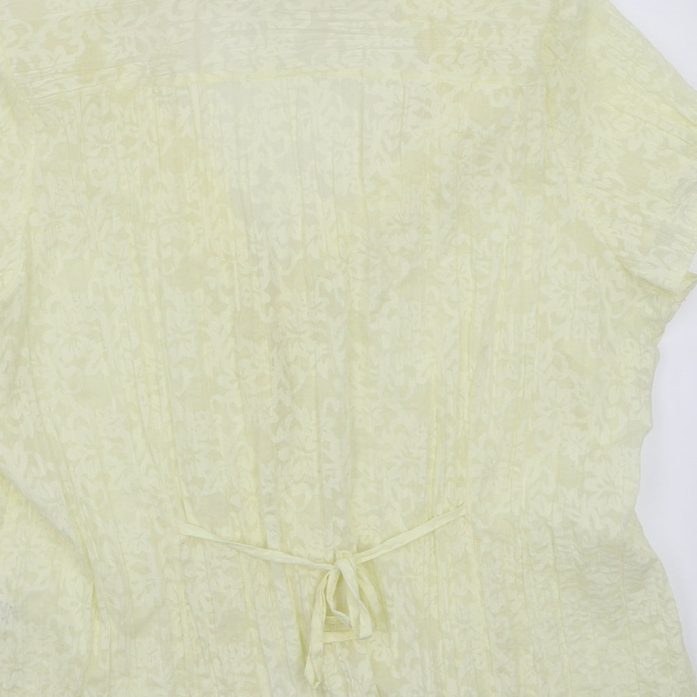 BM Womens Yellow   Basic Button-Up Size 22