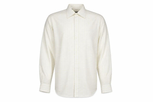 Next Mens Yellow Check   Button-Up Size 17