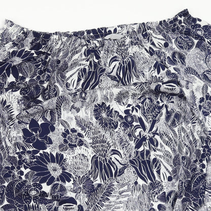 Preloved H&M Womens Black Floral  Basic Blouse Size 12 - Detail