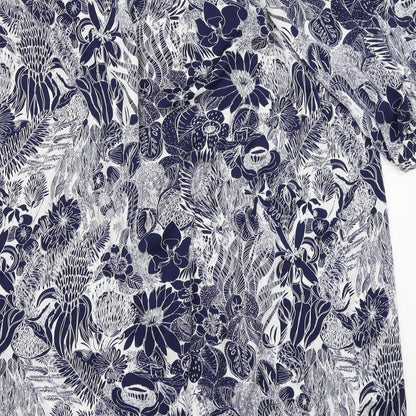 Preloved H&M Womens Black Floral  Basic Blouse Size 12 - Label