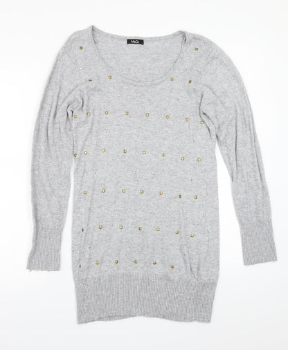 Preloved M&Co Womens Grey   Pullover Jumper Size L - Front