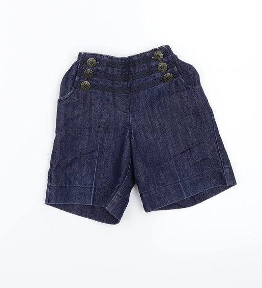 NEXT Girls Blue   Cropped Trousers Size 9-12 Months