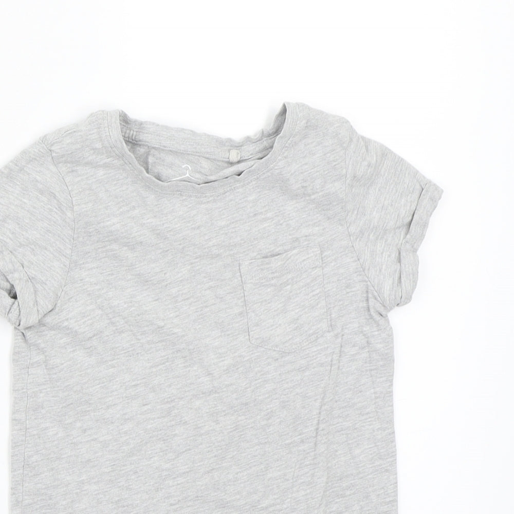NEXT Girls Grey   Basic T-Shirt Size 6 Years