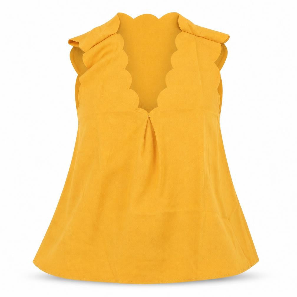 SheIn Womens Yellow   Basic Blouse Size M