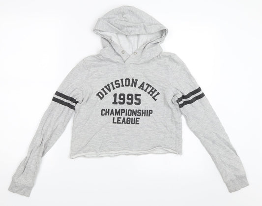 H&M Girls Grey   Pullover Hoodie Size 12-13 Years