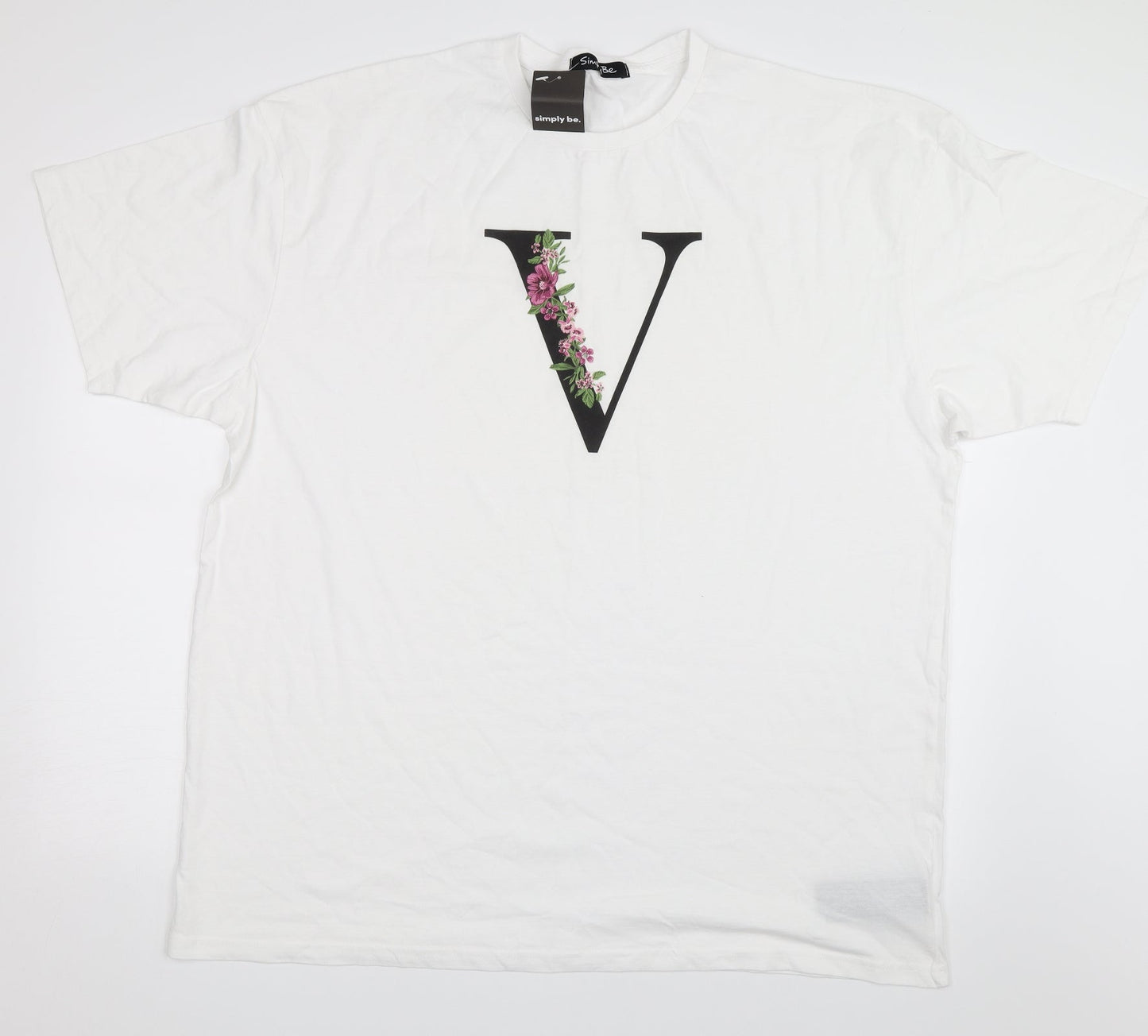 Simply Be Womens White   Basic T-Shirt Size M