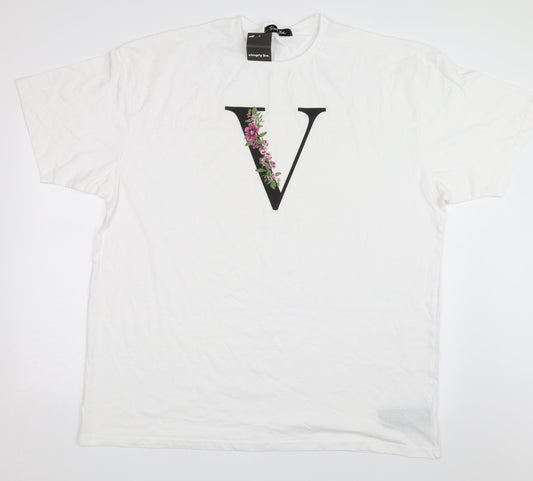 Simply Be Womens White   Basic T-Shirt Size M