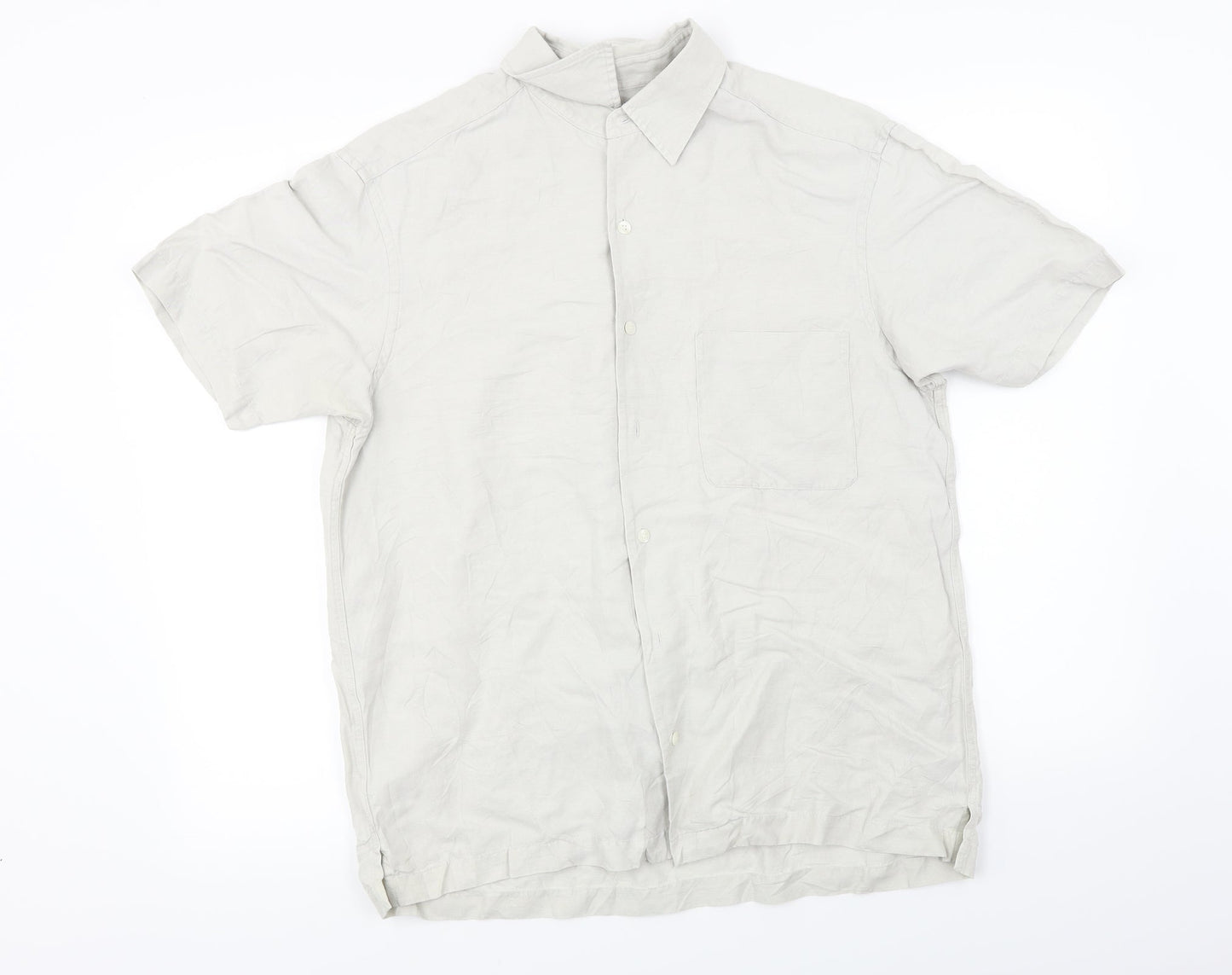 inspired by italy Mens Grey    Button-Up Size M