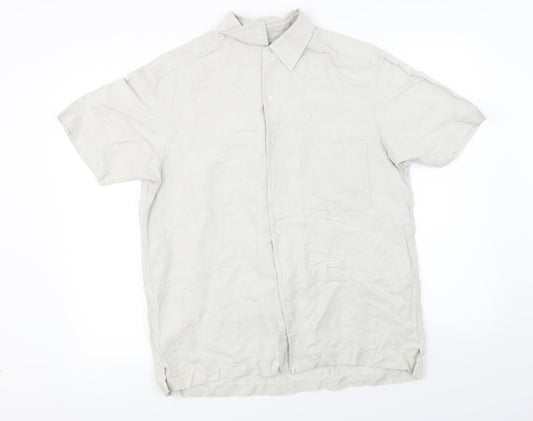 inspired by italy Mens Grey    Button-Up Size M